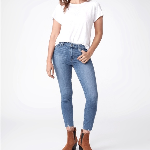 NWT Paige Verdugo Mid Rise Ankle Skinny Elmira Wash Sz 28 - Picture 1 of 7